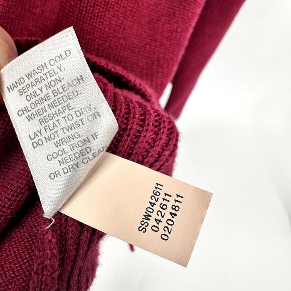 J Jill Sweater Womens XL Red V-Neck Long Sleeve Pullover COMFY Stretch - Picture 6 of 7